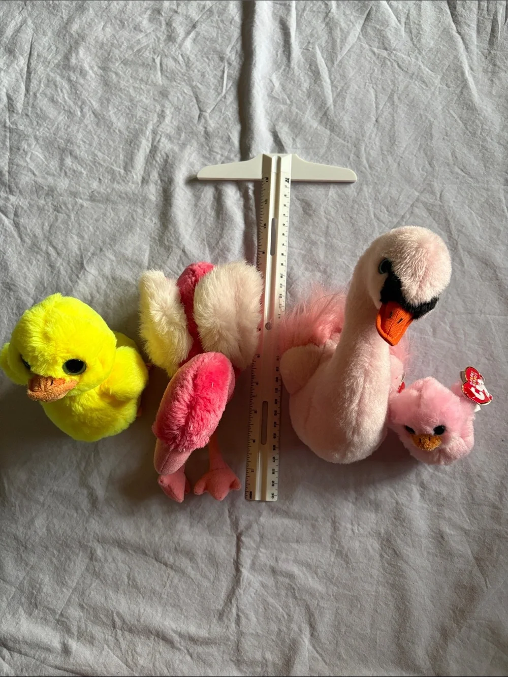 Soft Pink Swan Plush Toy - Classic Beanie-Style Stuffed Animal